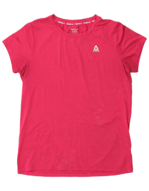 Camiseta feminina Reebok Top UK 14 poliéster rosa médio