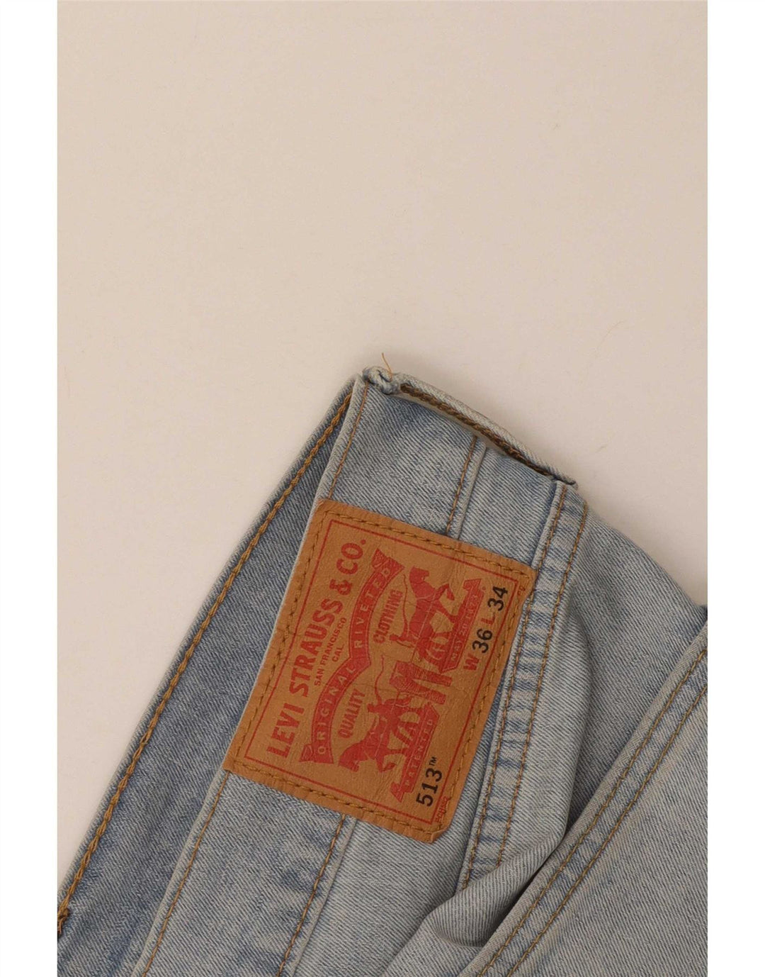 Jeans feminino Levi's 513 Straight W36 L30 Azul