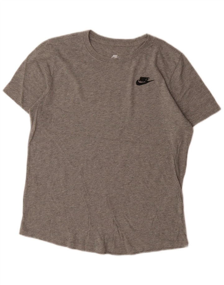 Camiseta masculina Nike Top pequeno algodão manchado cinza