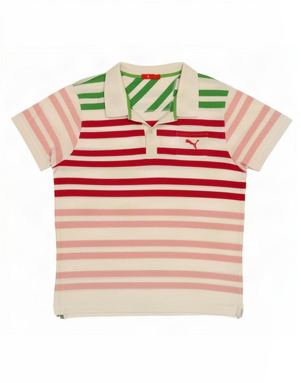 Camisa polo masculina Puma XL listrada multicolorida