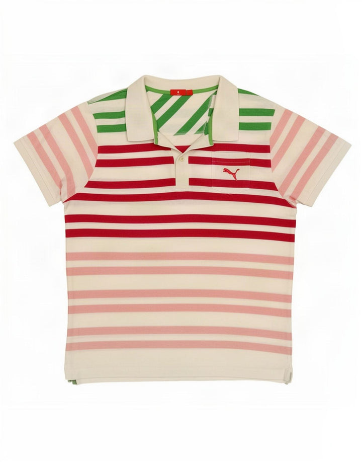 Camisa polo masculina Puma XL listrada multicolorida