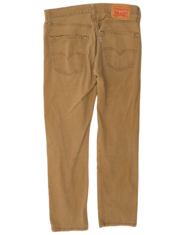 Calça casual masculina Levi's 502 Slim Tapered W30 L27 algodão bege