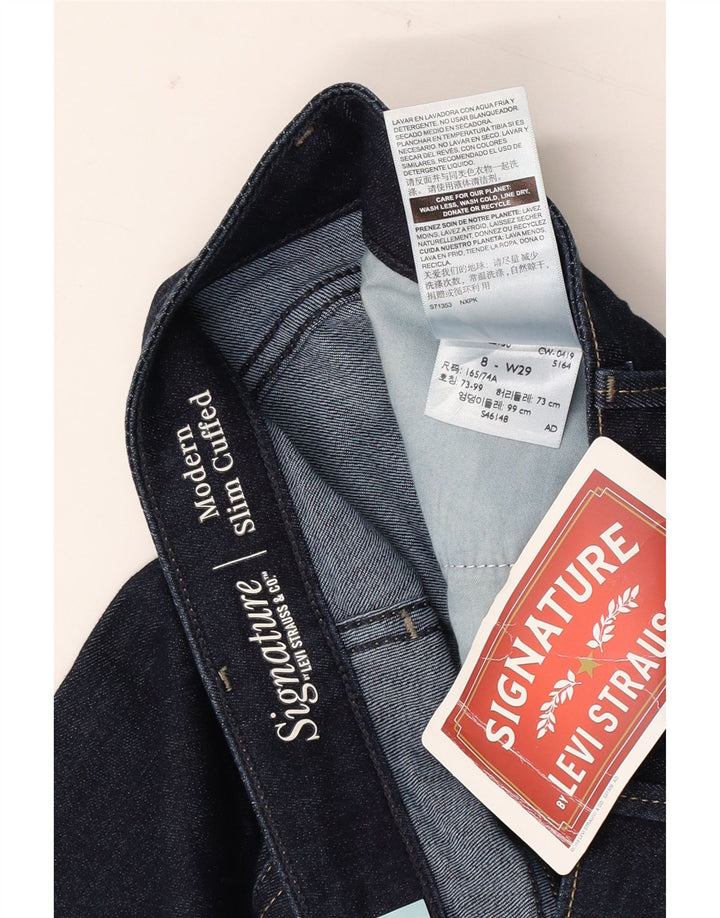 Jeans feminino Levi's Signature Modern Slim US 8 médio W29 L26 azul marinho
