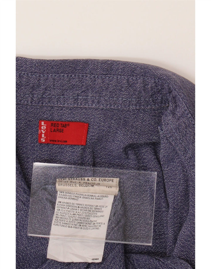 Camisa masculina de manga curta LEVI'S grande algodão azul