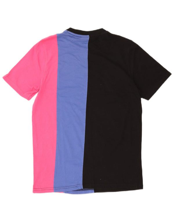Fila Mens Graphic T-Shirt Top Pequeno Multicolorido Colorblock Algodão