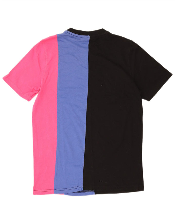 Fila Mens Graphic T-Shirt Top Pequeno Multicolorido Colorblock Algodão
