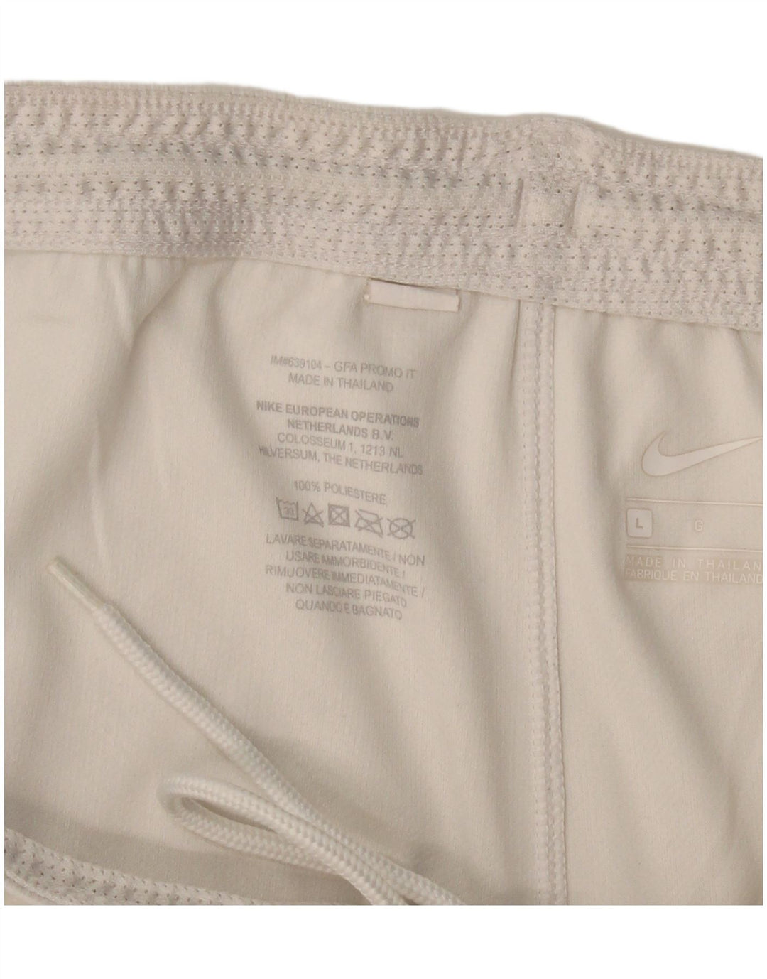 NIKE Mens Inter Milan Sport Shorts Grande Poliéster Branco