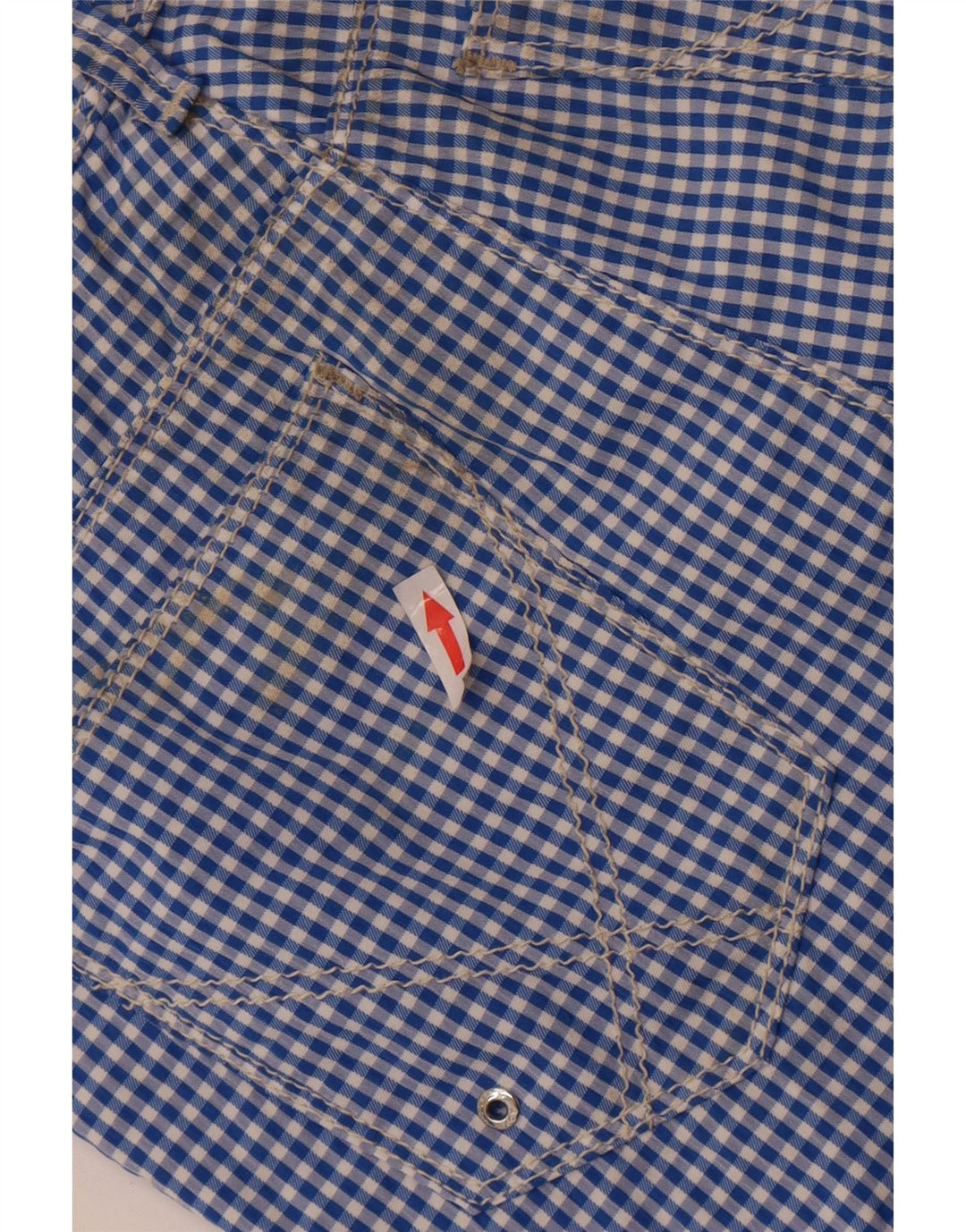 Roy Rogers Boys Chino Shorts 11-12 anos W26 Azul Gingham Poliamida