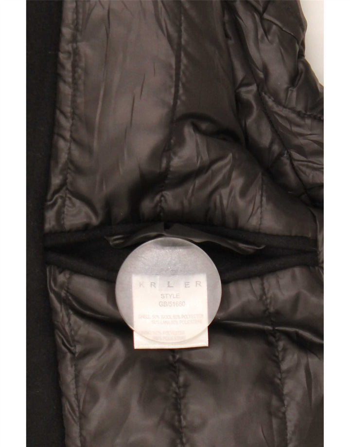 Casaco masculino Kruder Pea UK 40 grande lã preta