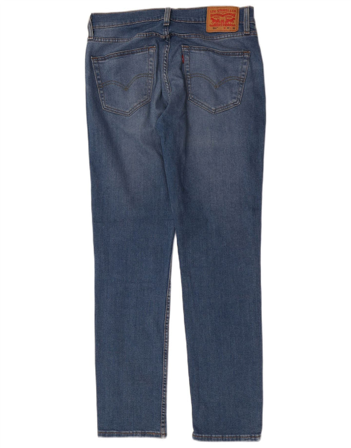 Calça Jeans Levis 511 Slim Masculina W33 L32 Azul Algodão