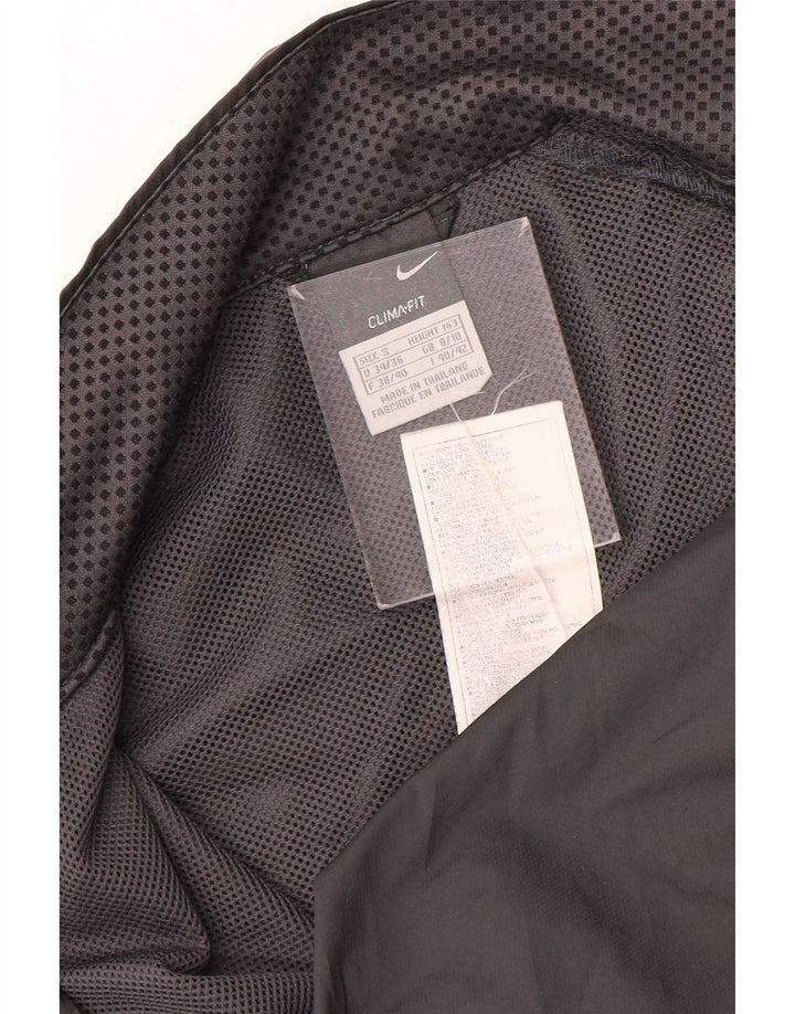 Jaqueta de chuva feminina Nike Climalite UK 8/10 pequena cinza colorblock poliéster
