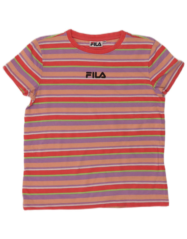Camiseta Fila Girls Regular Graphic 13-14 Anos Listrado Multicolorido
