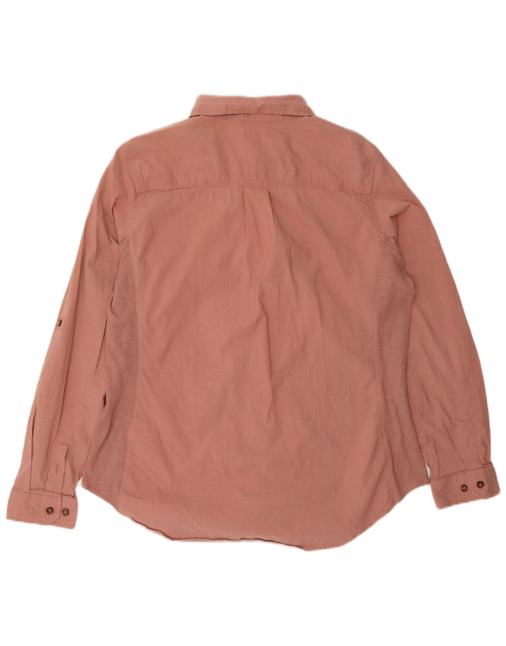 Camisa feminina Carhartt EUA 12/14 grande algodão rosa