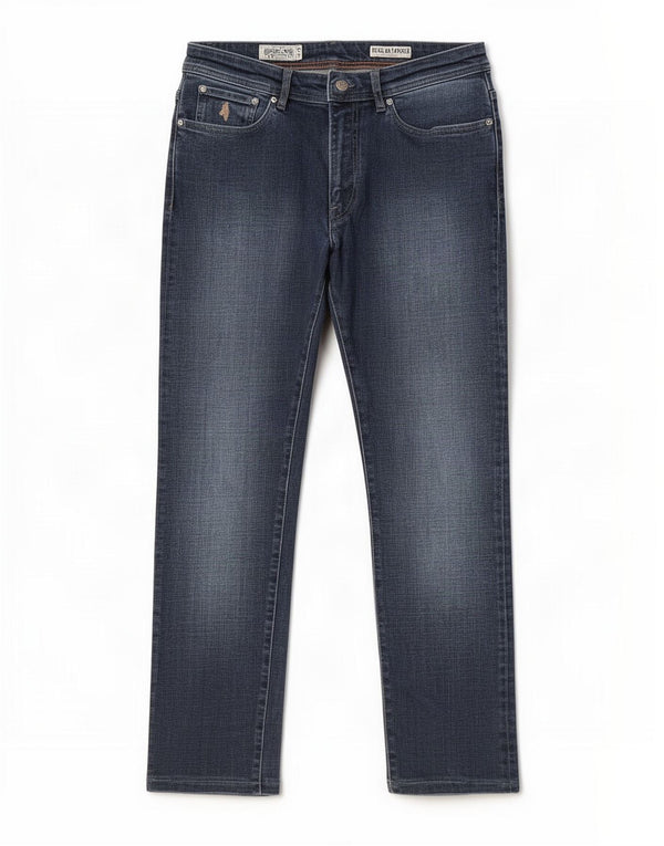 Marlboro Classics Masculino Regular Tapered Jeans W32 L28 Azul Marinho