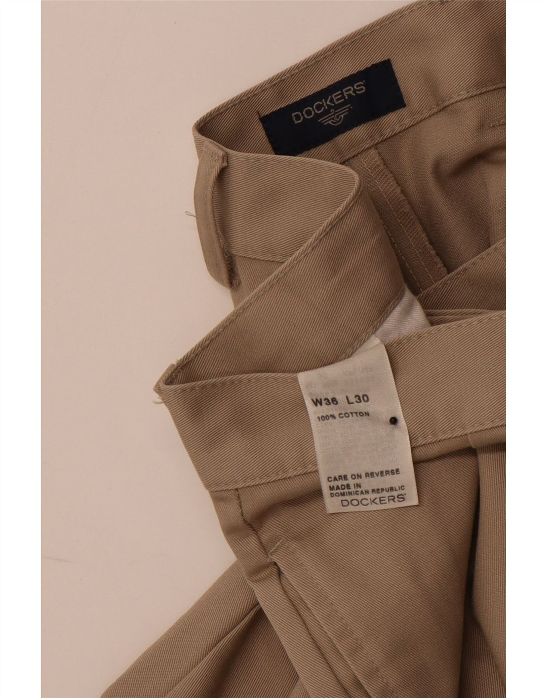 Calça Chino Masculina DOCKERS Pegged W36 L30 Algodão Bege