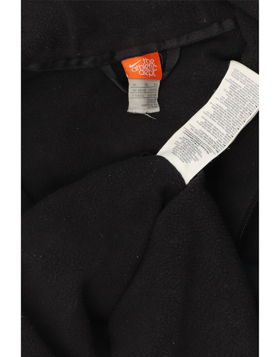 Jaqueta masculina Nike com capuz e moletom UK 46/48 XL preto poliéster