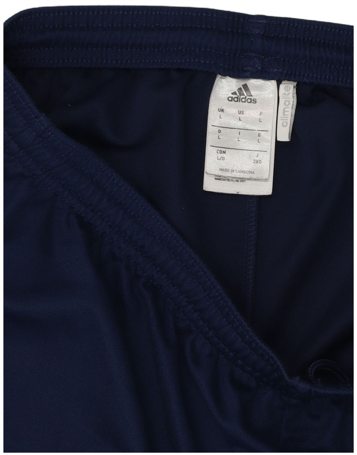 Shorts esportivos masculinos Adidas Climalite grandes poliéster azul marinho