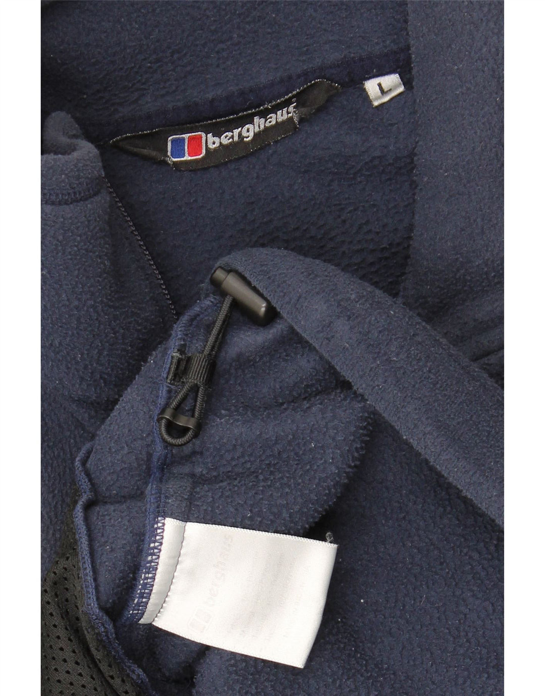 Berghaus Suéter masculino de lã com zíper e gola grande poliéster azul marinho
