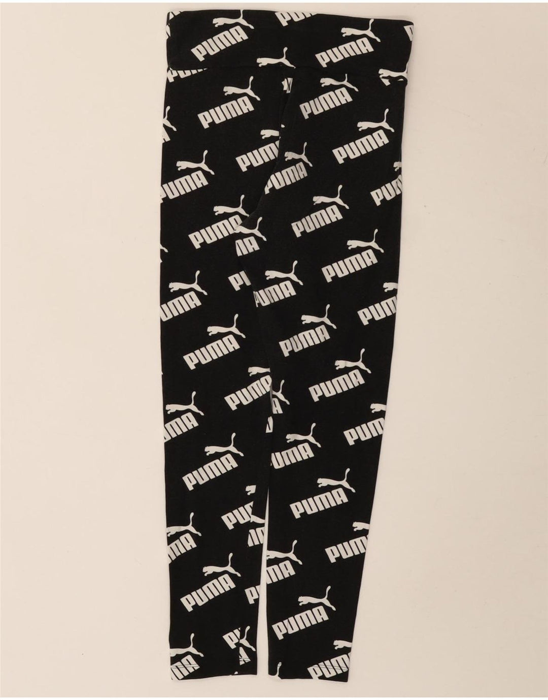 Leggings Puma Feminino UK 10 Pequeno Algodão Preto