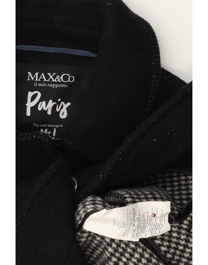 Max&Co. Sobretudo feminino UK 8 pequeno lã preta