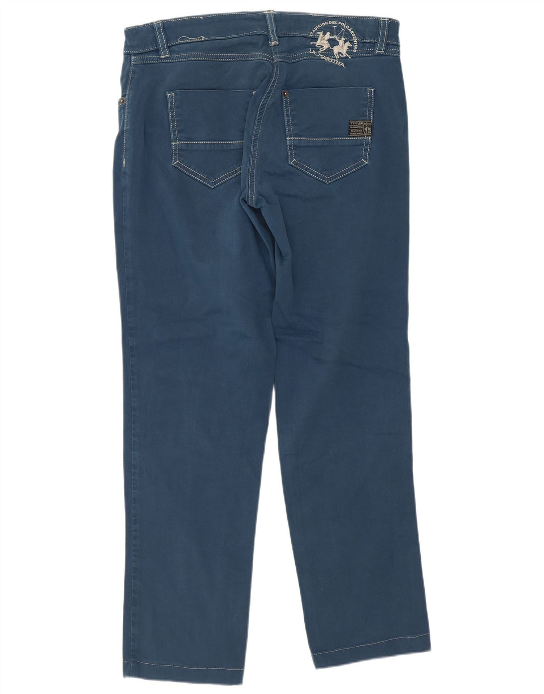 Jeans retos femininos La Martina W30 L27 algodão azul