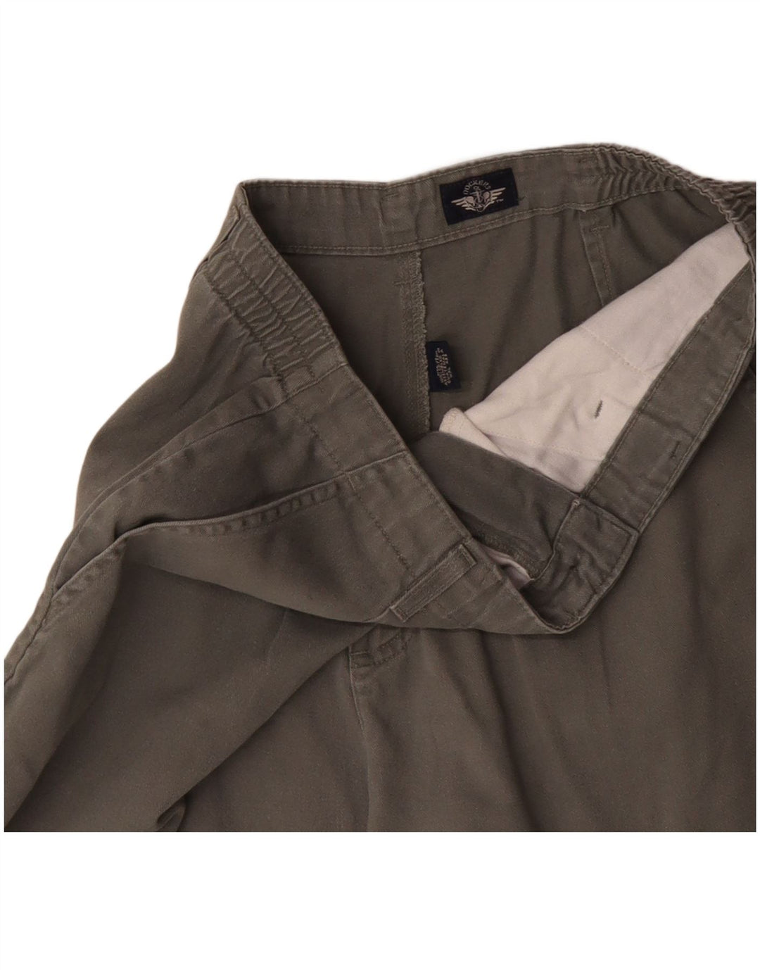 Shorts Chino feminino Dockers de cintura alta US 14 XL W32 algodão cinza