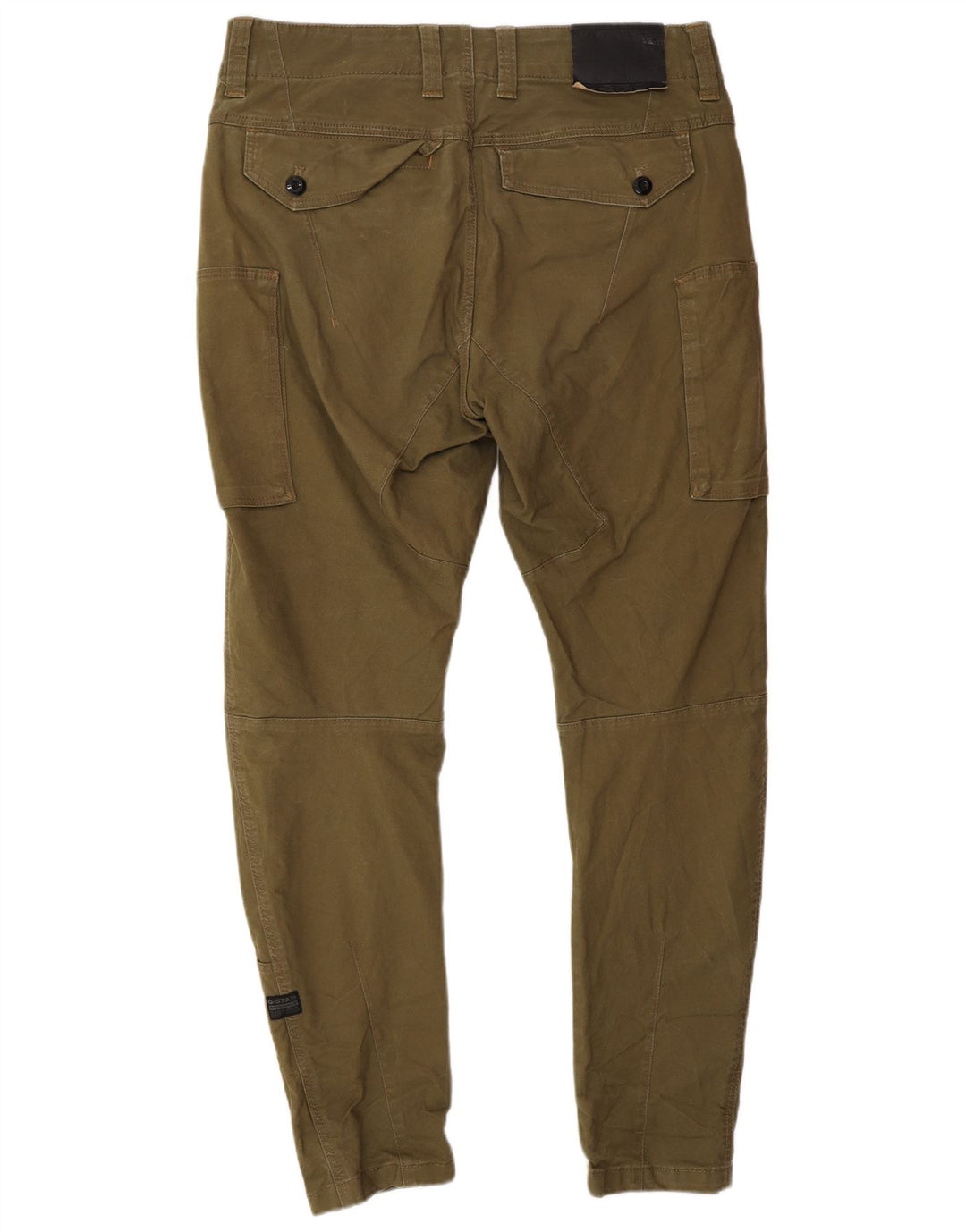 G-STAR Mens Banana Slim Cargo Calças W34 L30 Cáqui Algodão Exército