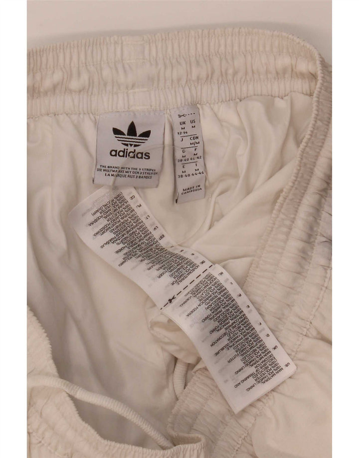 Calça de treino feminina Adidas UK 12/14 médio branco poliamida
