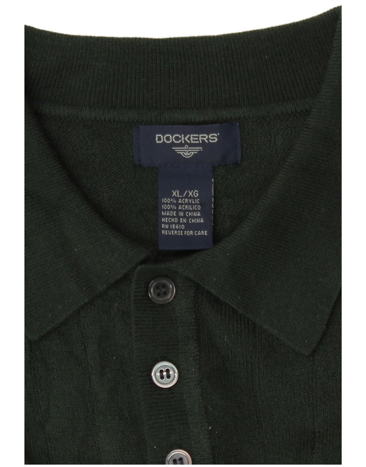Suéter masculino Dockers com gola polo XL verde acrílico