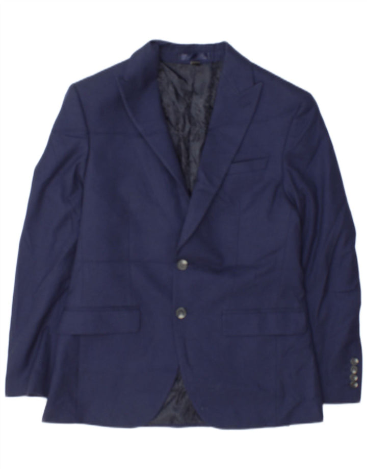 Jaqueta blazer masculina de 2 botões Marks & Spencer Reino Unido 38/40 azul marinho médio