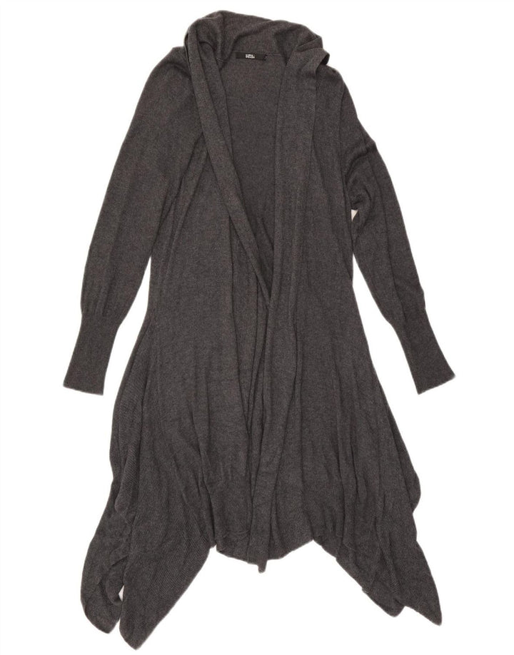 Marks & Spencer Suéter feminino Longline Open Cardigan Reino Unido 16 Grande Cinza