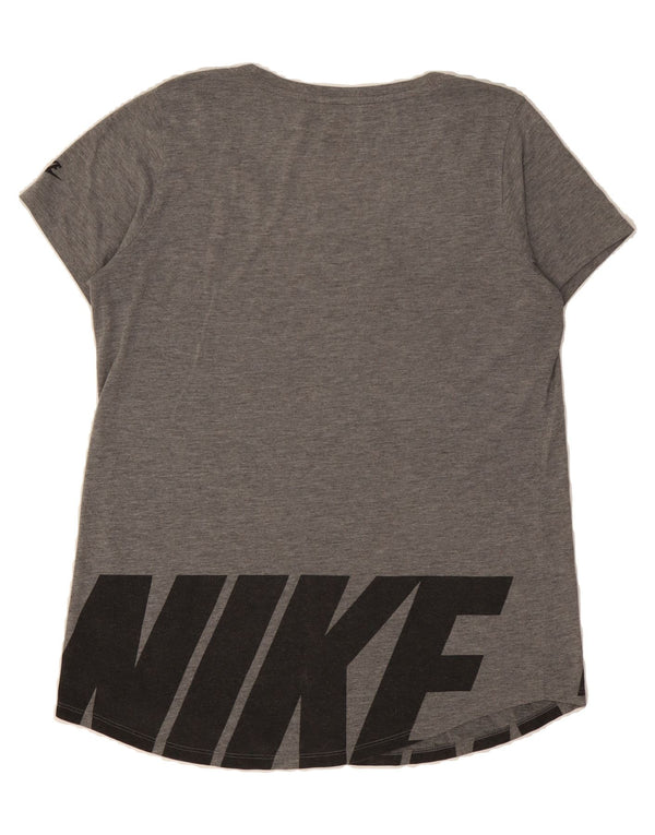 Camiseta gráfica feminina NIKE UK 14 cinza médio