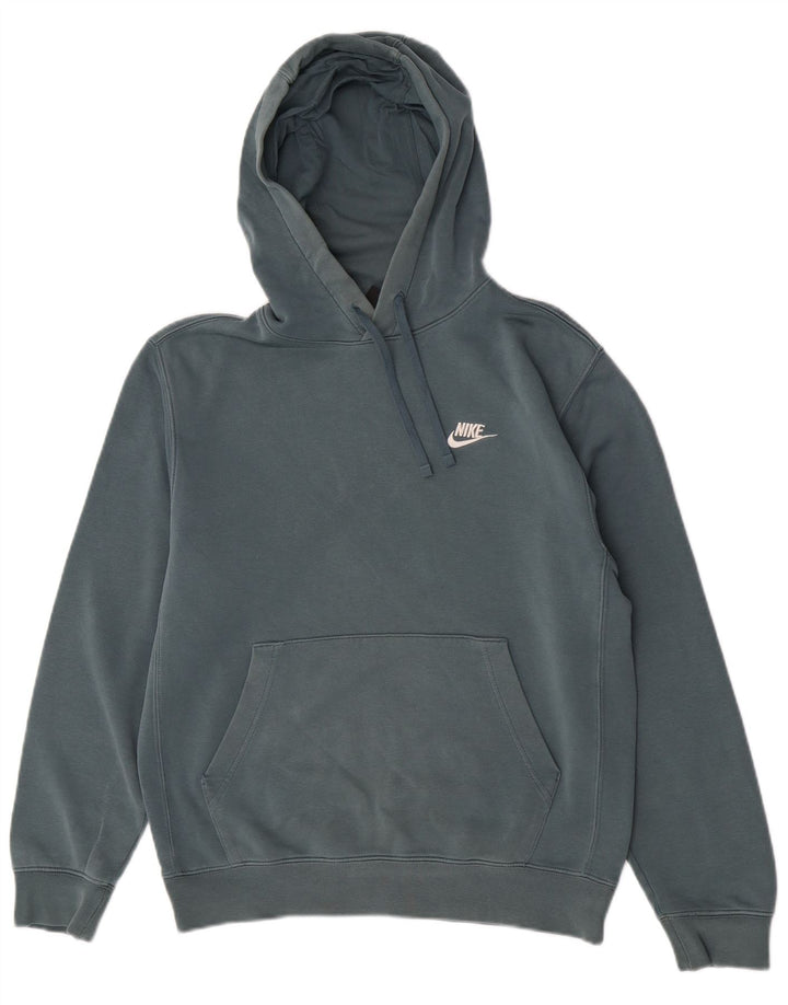 Nike Mens Hoodie Jumper Pequeno Algodão Azul