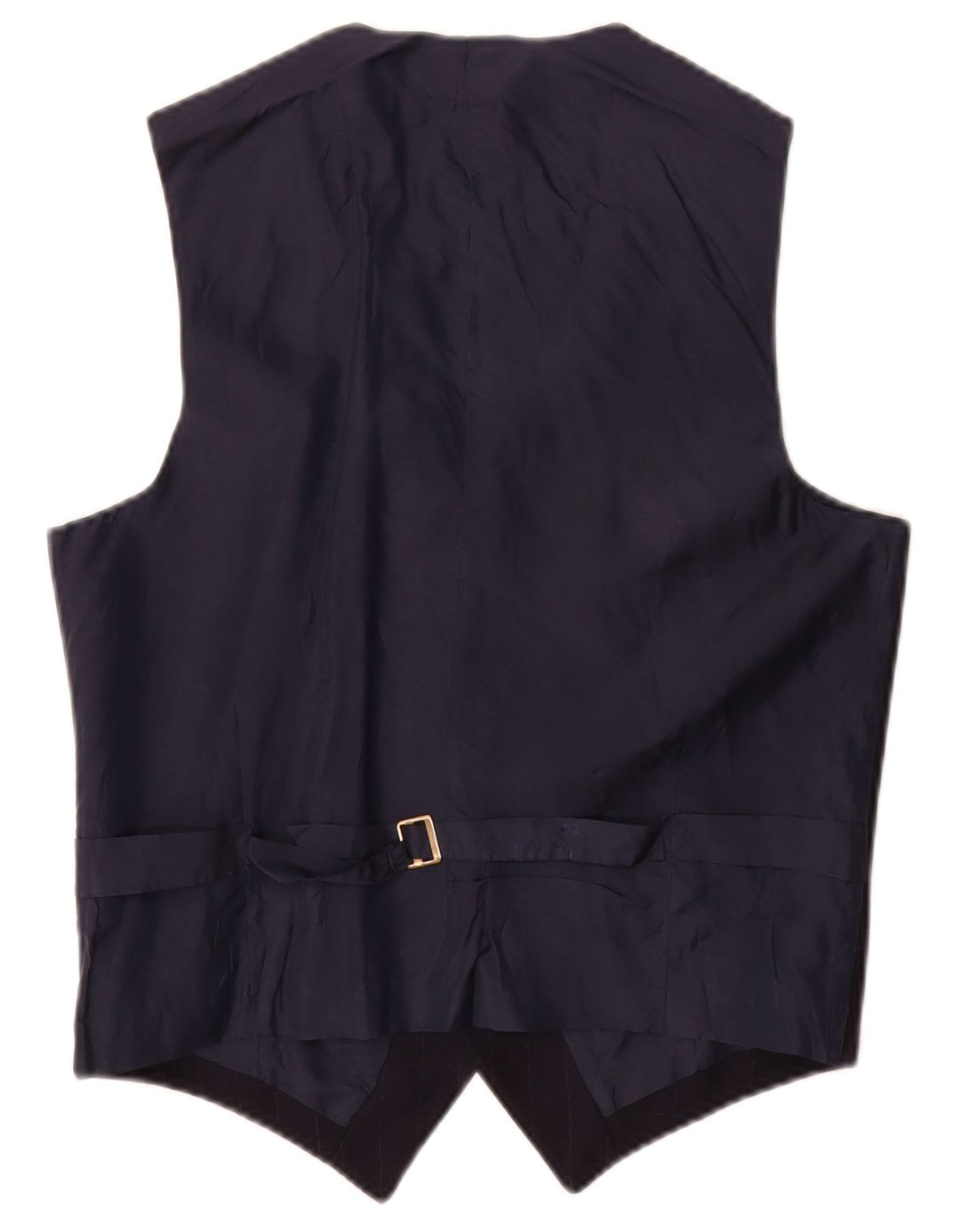 Colete masculino vintage pequeno listrado azul marinho