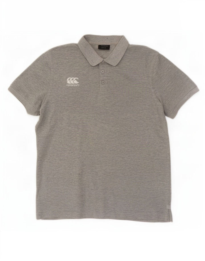 Camisa polo masculina Canterbury grande cinza