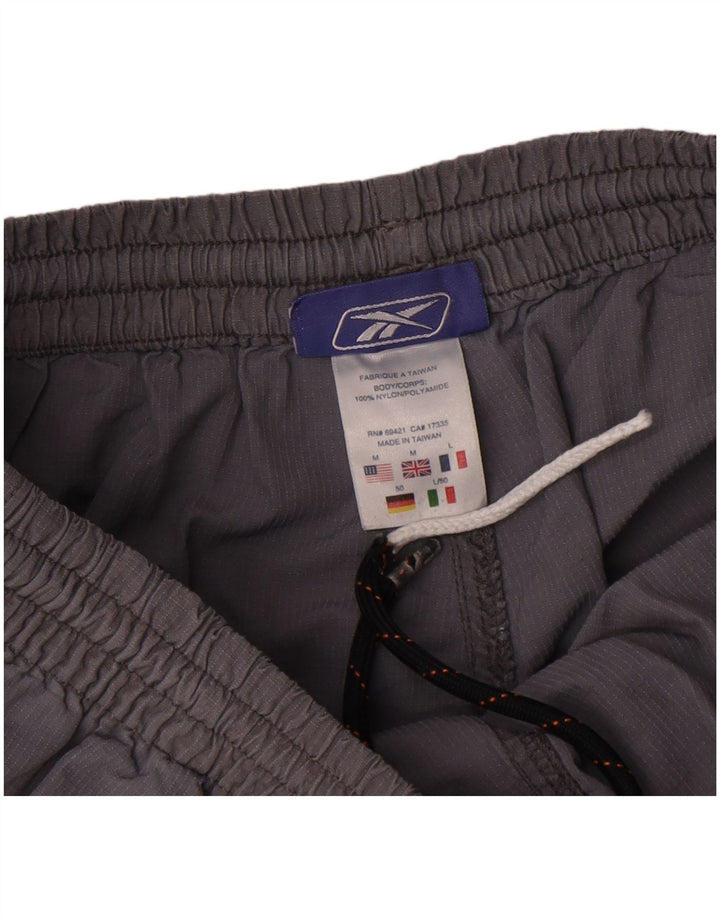 Shorts esportivos masculinos Reebok médio cinza nylon