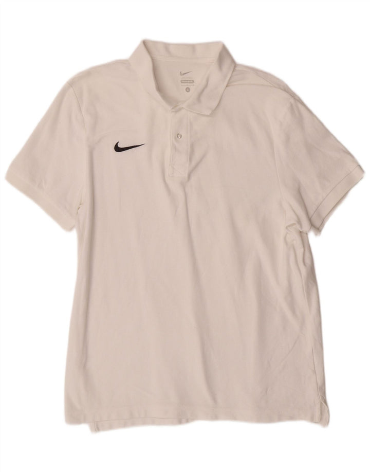 Camisa polo masculina NIKE grande branca