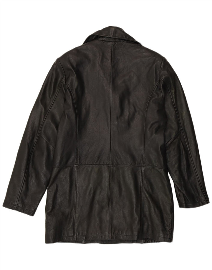 ENJOY Jaqueta de couro feminina UK 18 XL preta