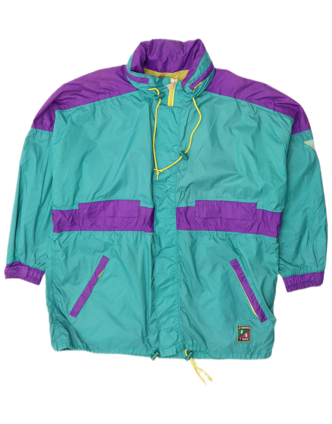 Jaqueta de chuva masculina Jeantex UK 42 XL turquesa Colourblock poliamida