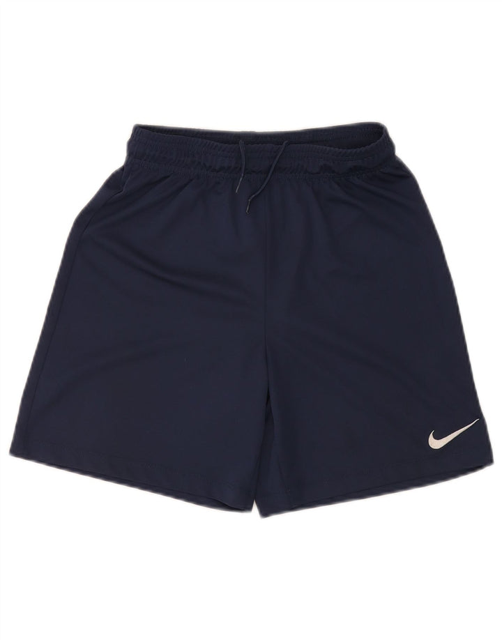 Shorts esportivos NIKE Boys Dri Fit 12-13 anos grandes azul marinho poliéster