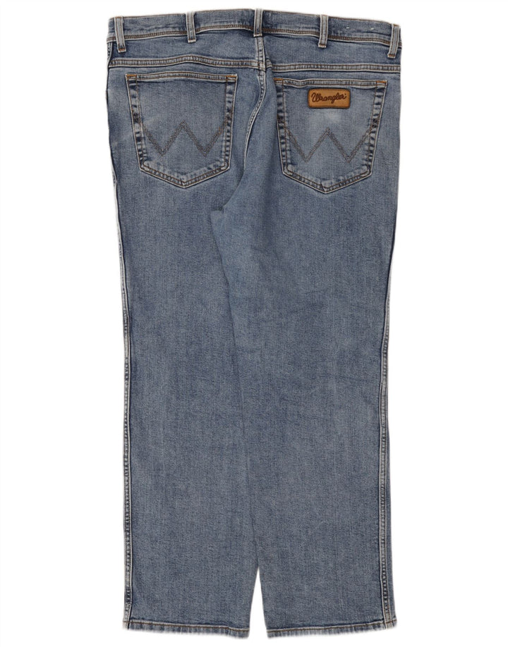 Wrangler Masculino Texas Straight Jeans W40 L30 Azul Algodão