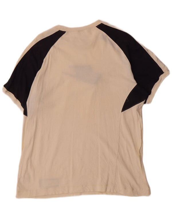 Camiseta gráfica masculina Nike UK 42/44 grande branco colorblock algodão