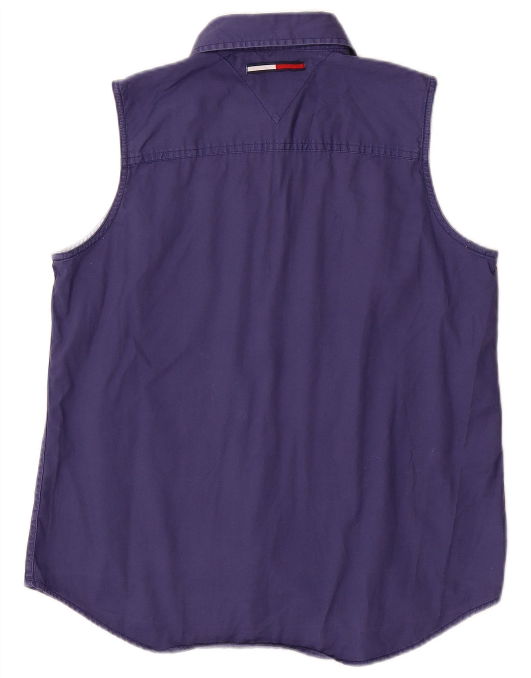 Blusa feminina Tommy Hilfiger sem mangas EUA 10 grande algodão azul marinho