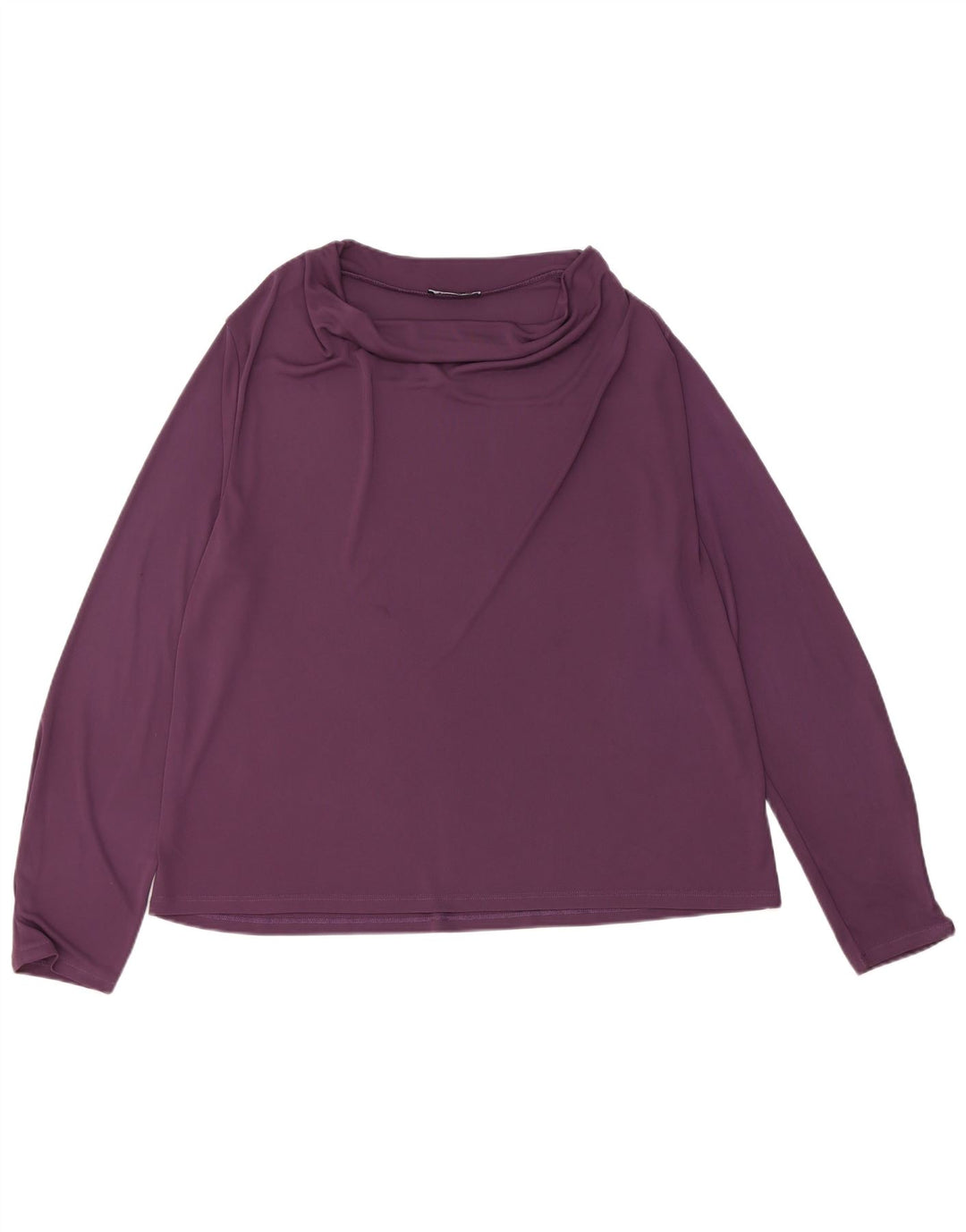 Zara Womens Regular Top Manga Longa UK 18 XL Roxo