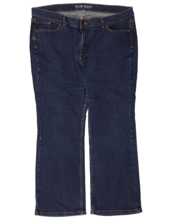 Jeans Marks & Spencer feminino slim bootcut Reino Unido 20 2XL W40 L27 algodão azul