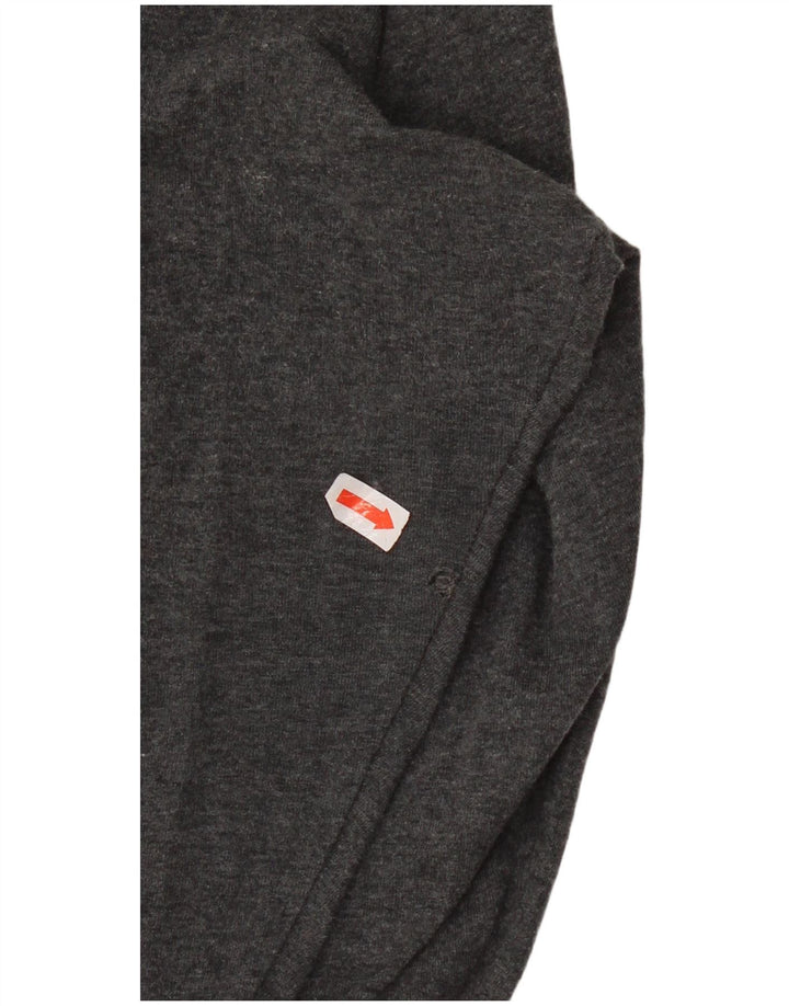 Adidas Womens Crop Leggings UK 12/14 Médio Cinza Algodão