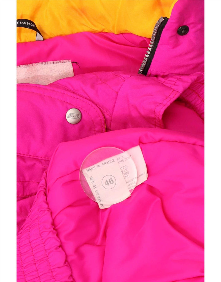 Jaqueta de esqui feminina com capuz EU 46 XL rosa Colourblock poliamida