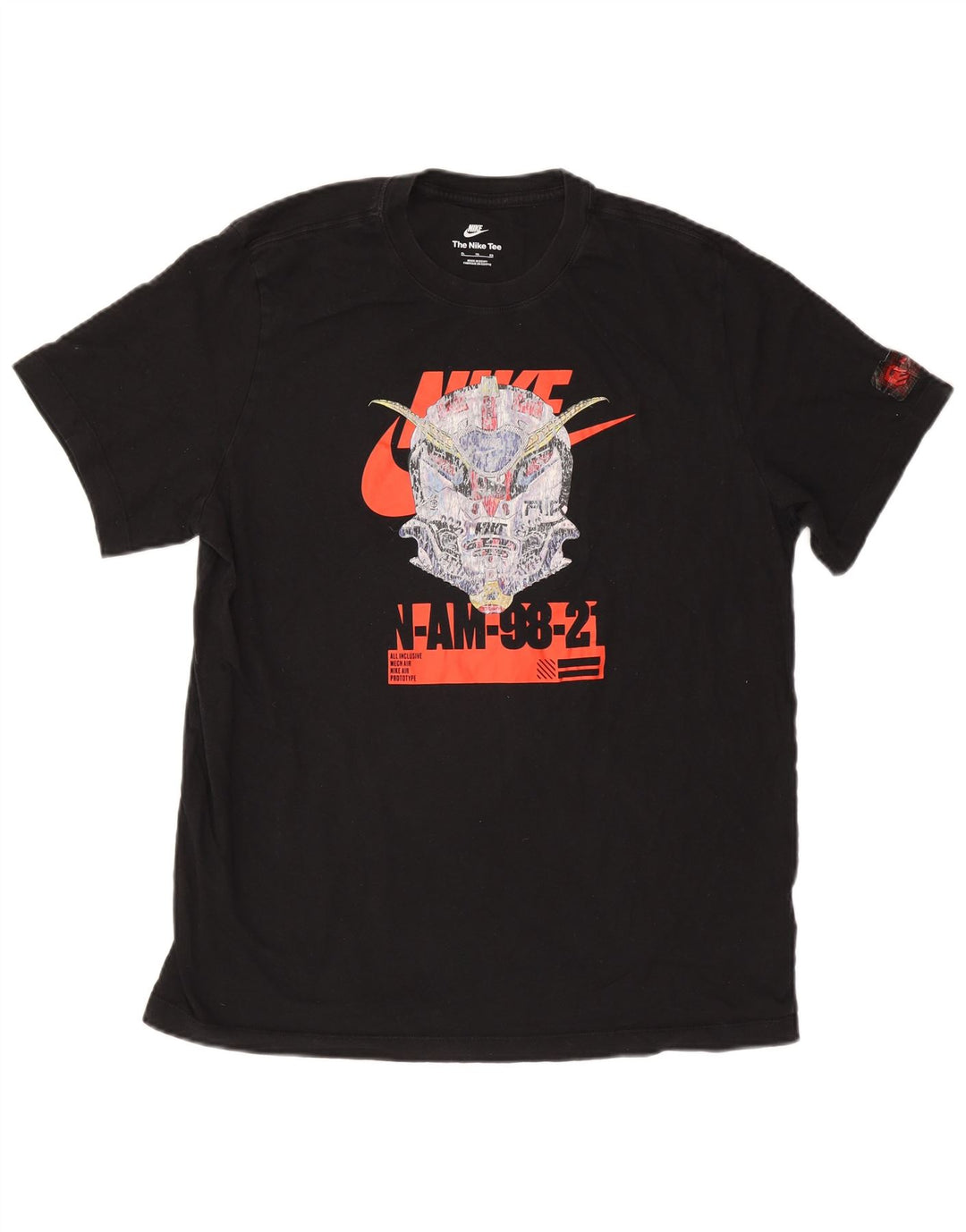 Camiseta Nike masculina gráfica Top XL algodão preto