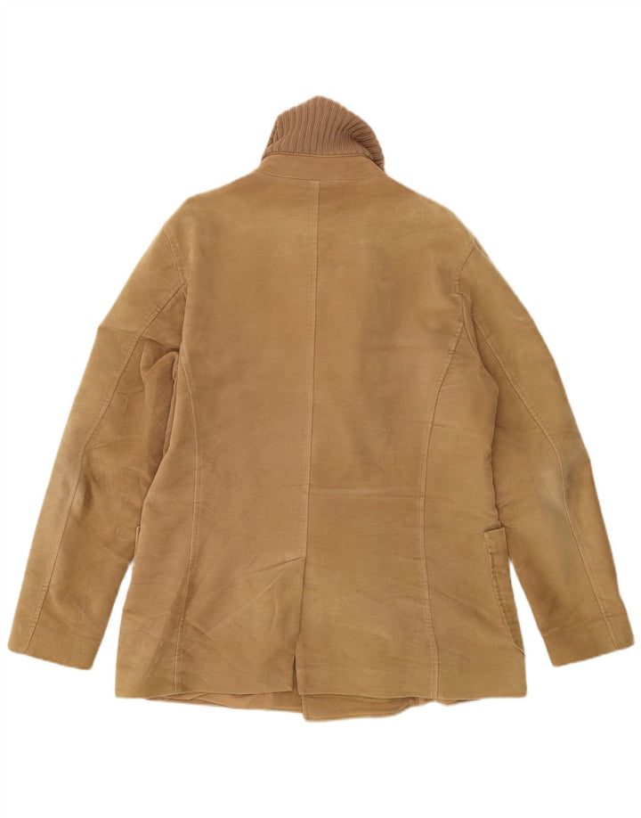 Jaqueta blazer masculina Fay com peito duplo Reino Unido 40 grande bege