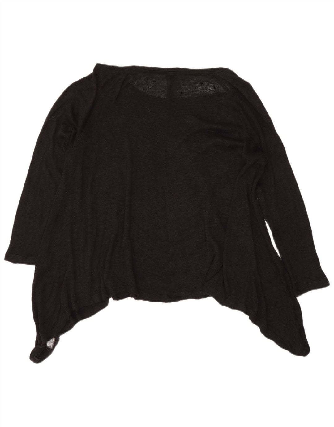 Top túnica assimétrica transparente Massimo Dutti feminino Reino Unido 20 2XL preto rayon